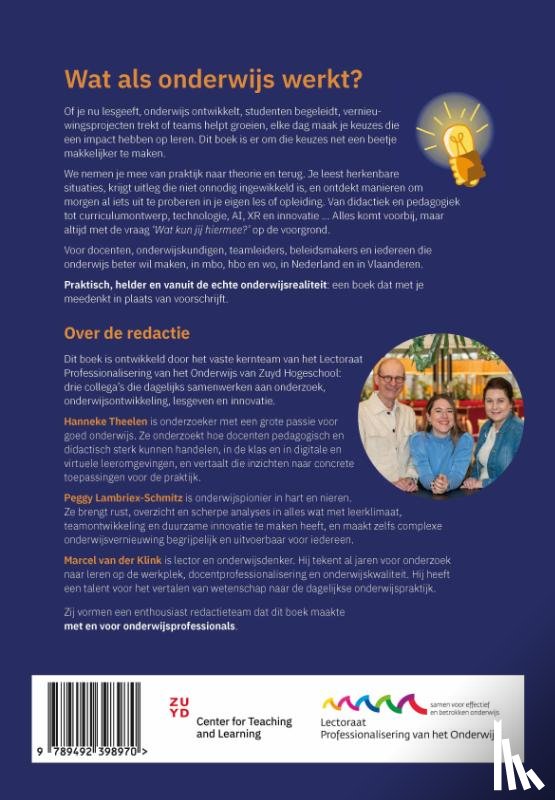 Theelen, Hanneke, Lambriex–Schmitz, Peggy, Klink, Marcel van der - Wat als onderwijs werkt?