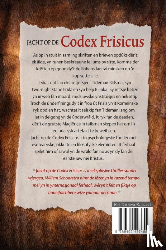 Schoorstra, Willem - Jacht op de Codex Frisicus