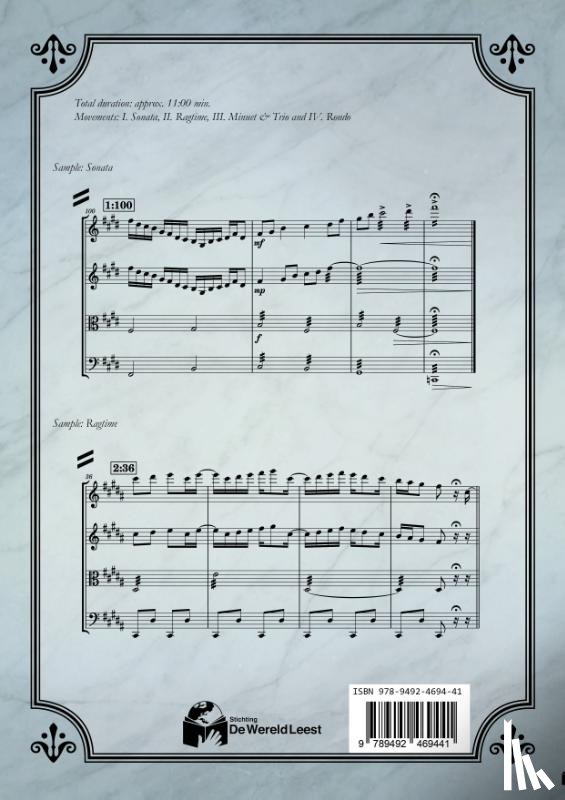 Luiken-Bakker, Jeroen van - String Quartet No. 1