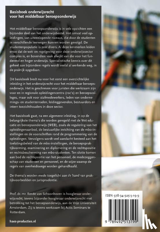 Schoonhoven, Renée van - Basisboek onderwijsrecht voor het middelbaar beroepsonderwijs