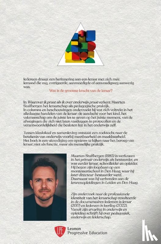 Stuifbergen, Maarten - Waarover ik praat als ik over onderwijs praat