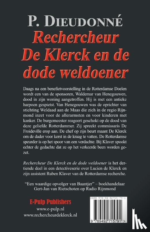 Dieudonné, P. - Rechercheur De Klerck en de dode weldoener