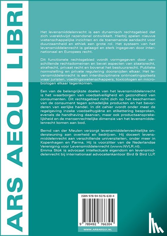 Meulen, Bernd van der - Levensmiddelenrecht