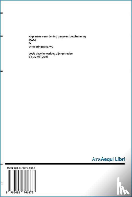  - AVG & uitvoeringswet AVG 2018