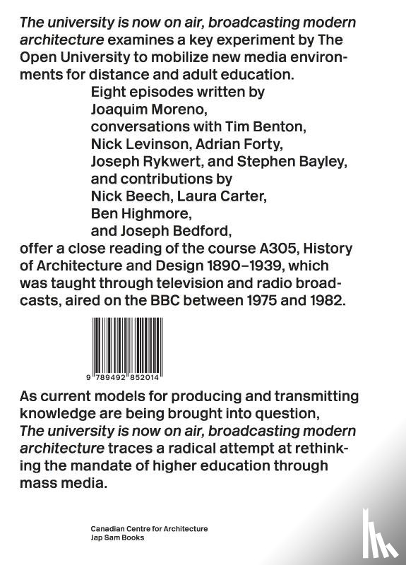 Moreno, Joaquim - The university is now on air, broadcasting modern architecture
