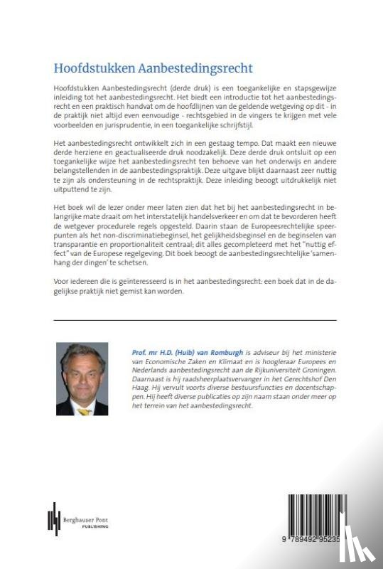 Romburgh, H.D. van - Hoofdstukken aanbestedingsrecht