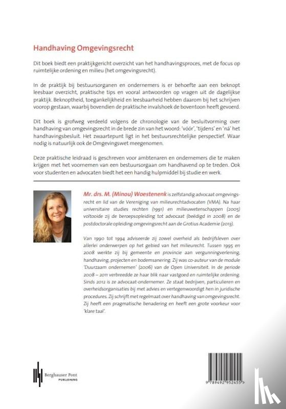 Woestenenk, Minou - Handhaving omgevingsrecht