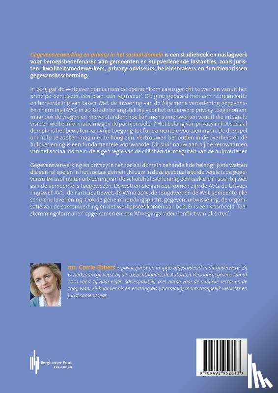 Ebbers, Corrie - Gegevensverwerking en privacy in het sociaal domein