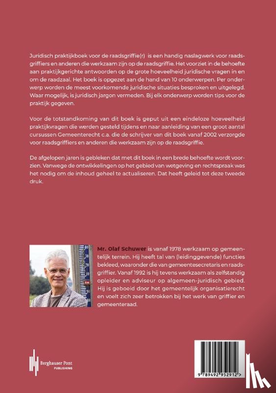 Schuwer, Olaf - Juridisch praktijkboek voor de raadsgriffie(r)