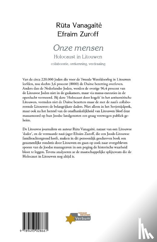 Vanagaitė, Rūta, Zuroff, Efraim - Onze mensen