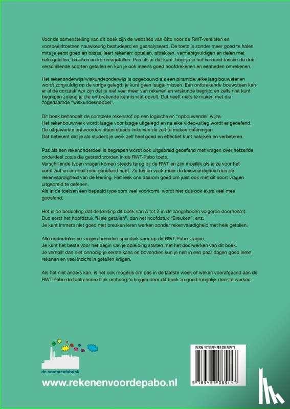 Plas, Liesbeth van der - Rekenen voor de PABO en de RWT
