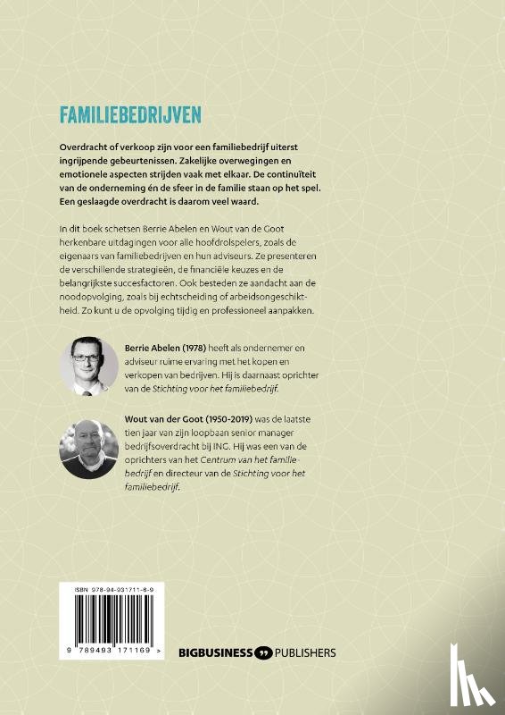 Abelen, Berrie, Goot, Wout van der - Opvolging en overdracht bij familiebedrijven