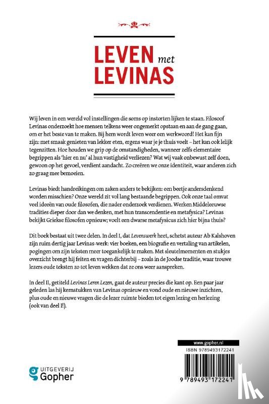 Kalshoven, Ab - Leven met Levinas