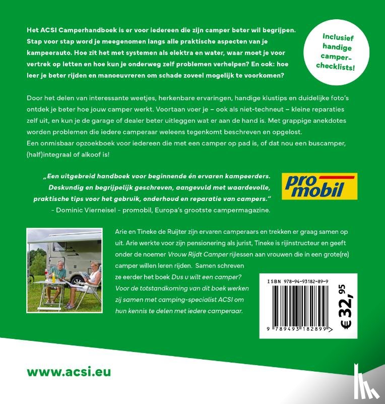 Ruijter, Arie de - ACSI Camperhandboek
