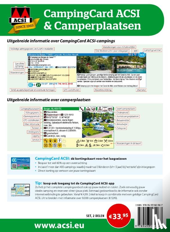 ACSI - CampingCard ACSI & Camperplaatsen 2026 (set)