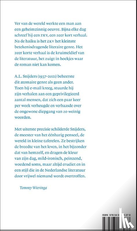 Snijders, A.L. - Belangrijk is dat ik niet aan lezers denk