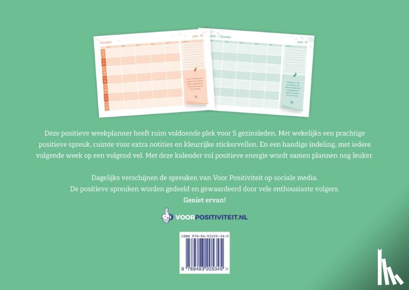  - Familieplanner positieve spreuken 2026
