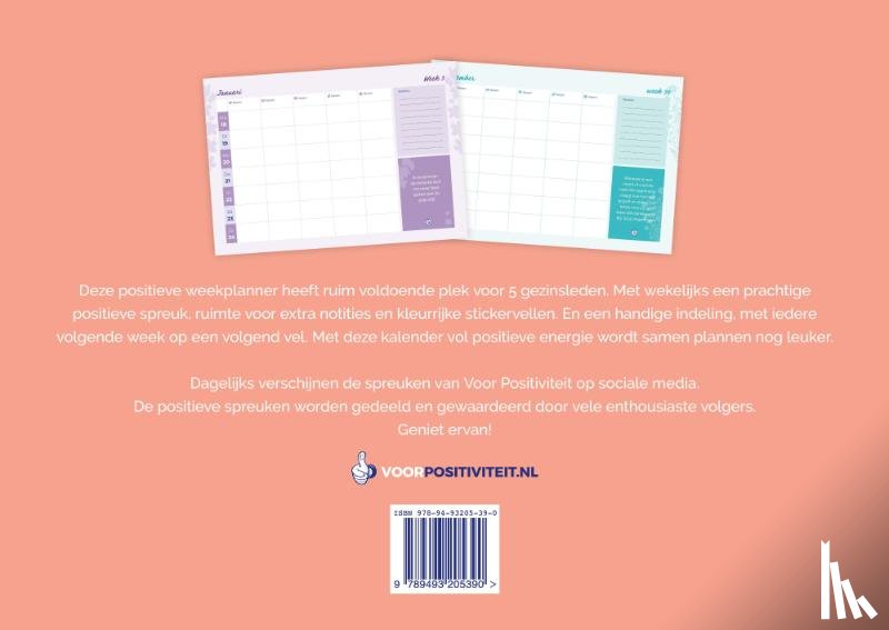  - Familieplanner positieve spreuken 2027