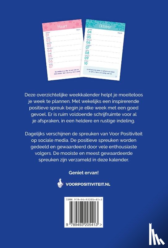  - Weekkalender positieve spreuken 2027