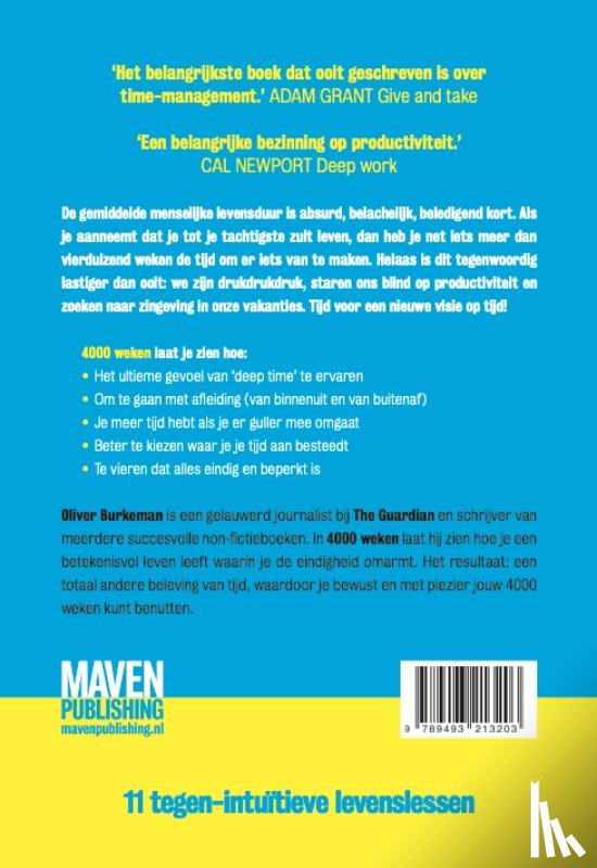 Burkeman, Oliver - 4000 weken