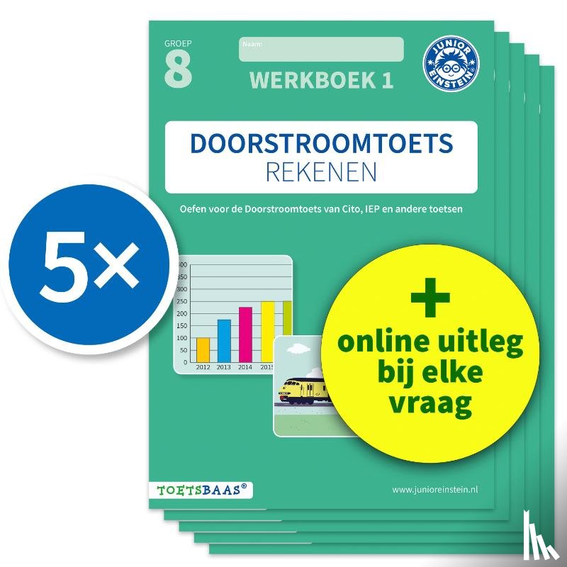  - Doorstroomtoets Rekenen – Werkboek 1 + Online video-uitleg (set van 5)
