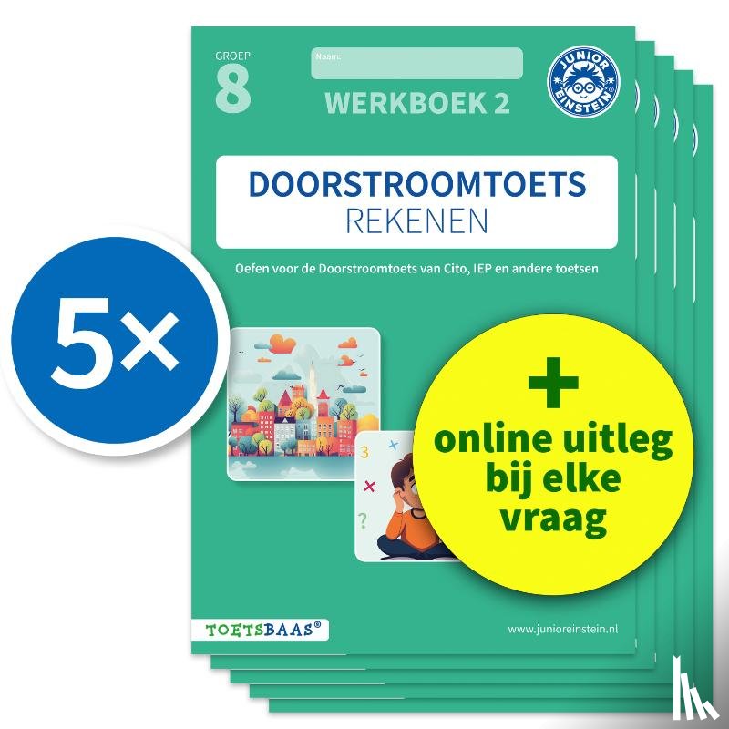  - Doorstroomtoets Rekenen – Werkboek 2 + Online video-uitleg (set van 5)