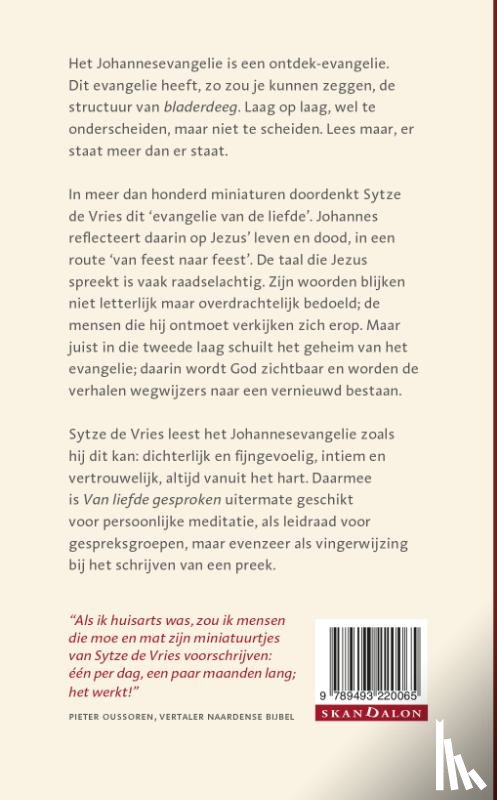 Vries, Sytze de - Van liefde gesproken - Miniaturen bij Johannes