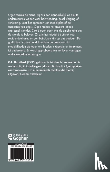 Kruithof, C.L. - Ogen spreken een sterk vermoeden