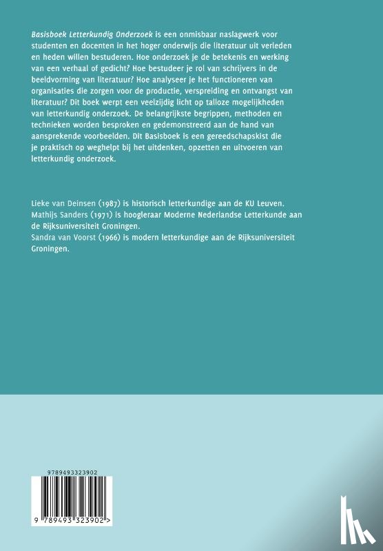 Deinsen, Lieke van, Sanders, Mathijs, Voorst, Sandra van - Basisboek Letterkundig Onderzoek