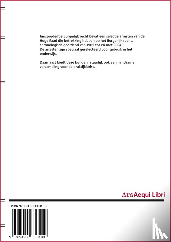  - Jurisprudentie Burgerlijk recht 1905-2024