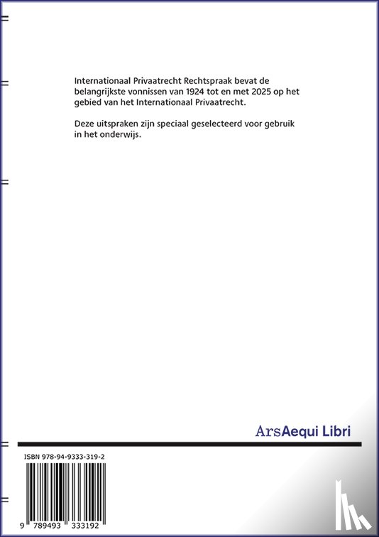  - Jurisprudentie Internationaal Privaatrecht 2025