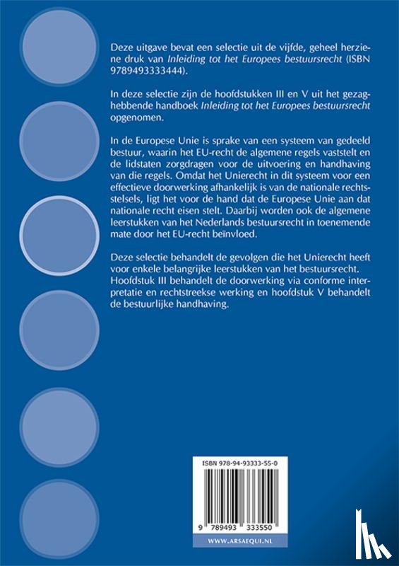 - Een selectie uit: Inleiding tot het Europees bestuursrecht