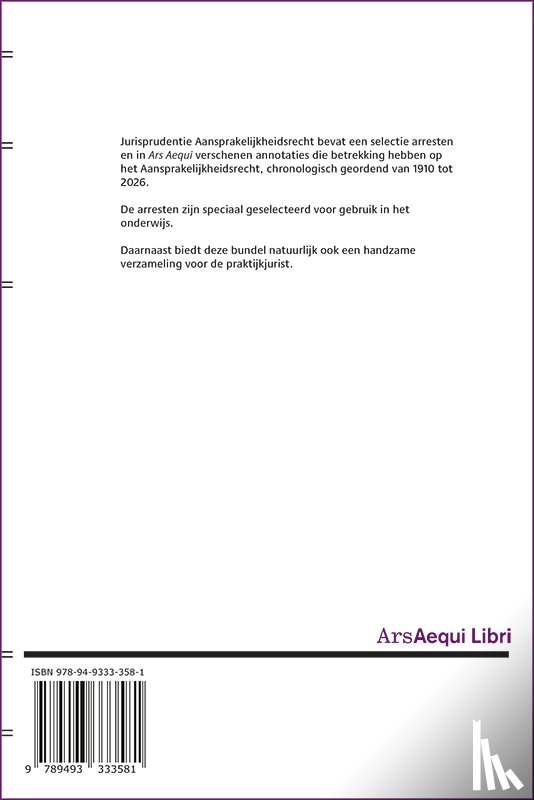  - Jurisprudentie Aansprakelijkheidsrecht 1910-2026