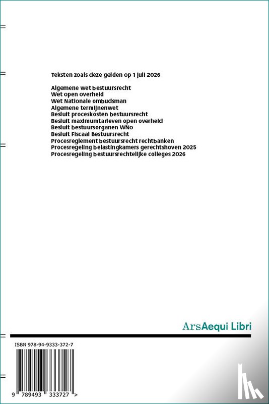  - Algemene wet bestuursrecht 2026/2027