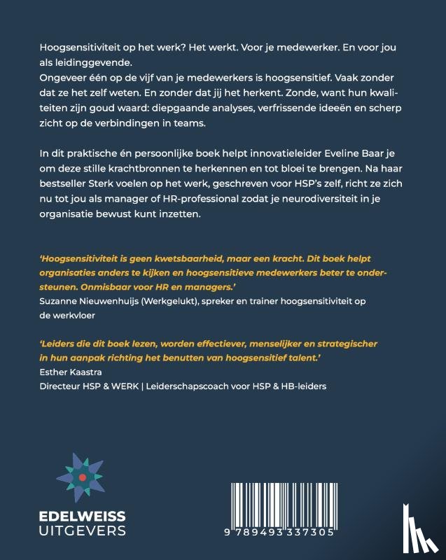 Baar, Eveline - Laat hoogsensitiviteit voor je werken