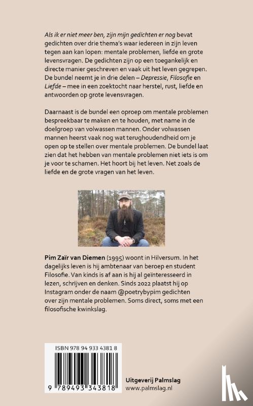 Van Diemen, Pim - Als ik er niet meer ben, zijn mijn gedichten er nog