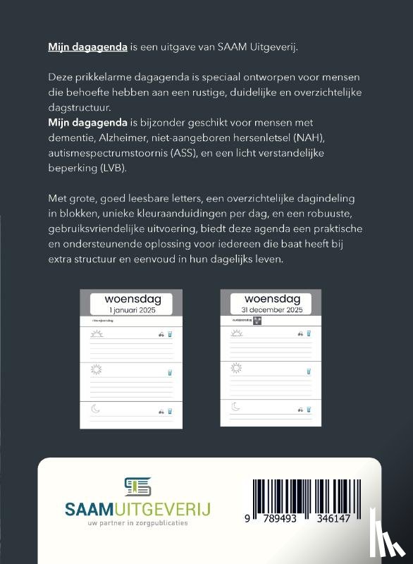 SAAM uitgeverij - Mijn Dag Agenda 2025 (set van deel 1+deel 2)