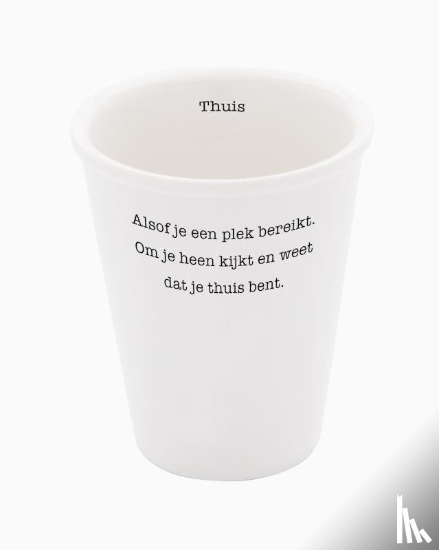 Spiering, K. - Porseleinen beker 'Thuis' set van 2
