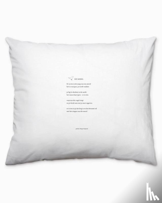 Kopland, Rutger - Plint kussensloop 'Een merel' Rutger Kopland