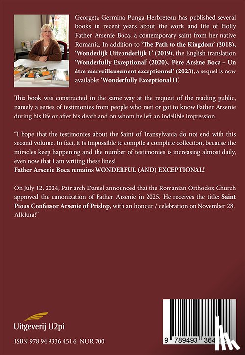 Punga-Herbreteau, Georgeta Germina - Father Arsenie Boca Wonderfully Exceptional II