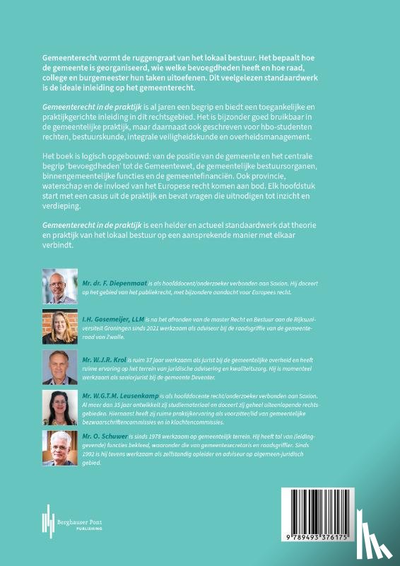 Diepenmaat, Frank, Gosemeijer, Iris, Krol, Wim, Leusenkamp, Irma, Schuwer, Olaf - Gemeenterecht in de praktijk