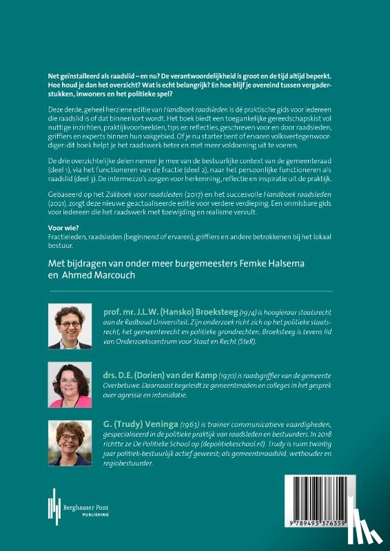 Broeksteeg, Hansko, Kamp, Dorien van der, Veninga, Trudy - Handboek raadsleden