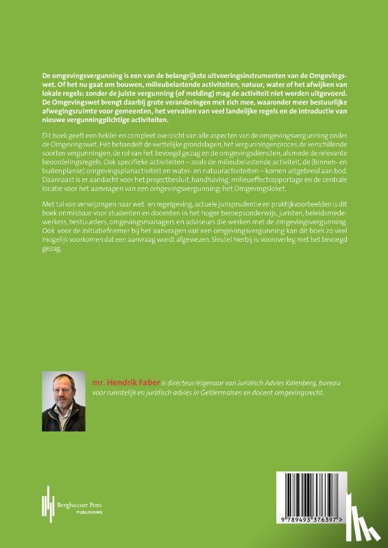 Faber, Hendrik - Werken met de omgevingsvergunning