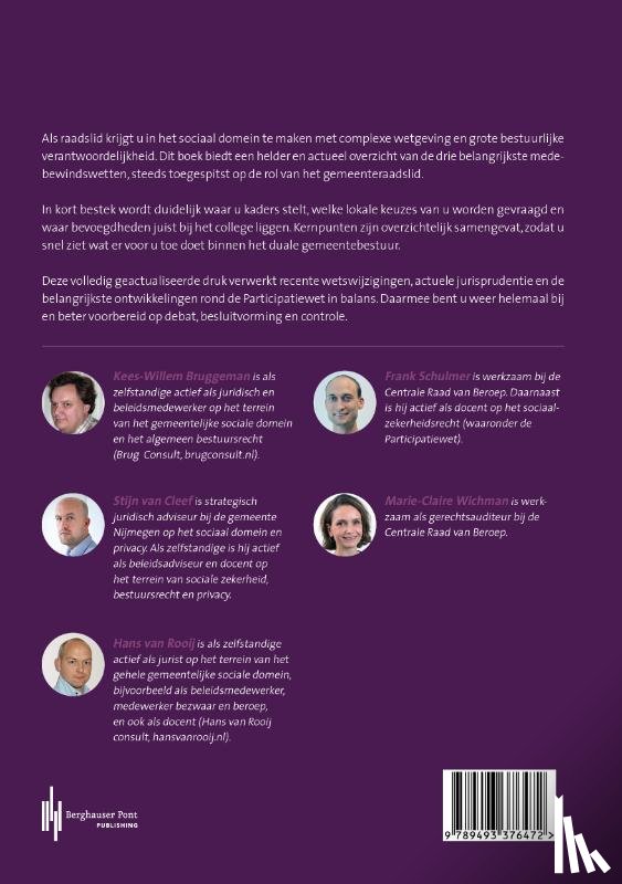 Bruggeman, C.W.C.A., Cleef, S. van, Rooij, H.F. van, Schulmer, F.M.E., Wichman, M.B. - Sociaal domein voor raadsleden