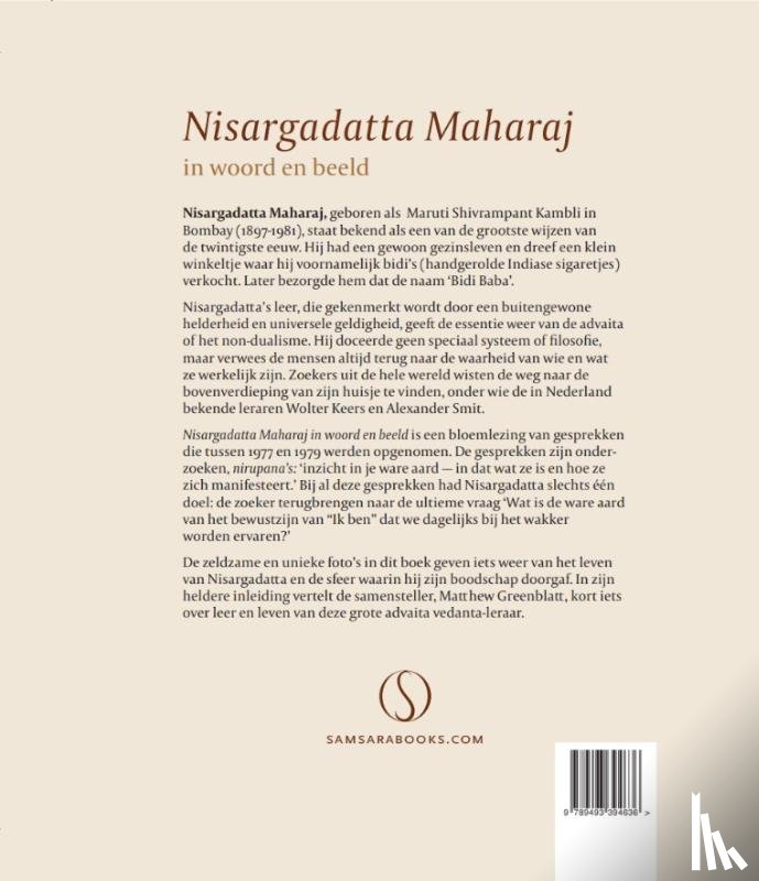 Greenblatt, Matthew - Nisargadatta Maharaj in woord en beeld