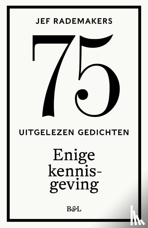 Rademakers, Jef - Enige kennisgeving