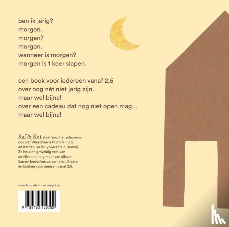 Bruycker, Katrien De, Walschaerts, Raf, Embrechts, Miep - Morgen is 1 keer slapen