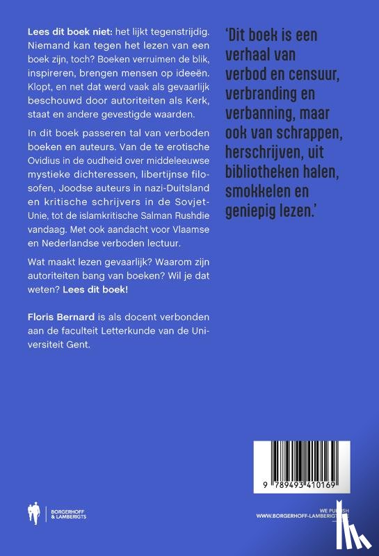 Bernard, Floris - Lees dit boek niet!