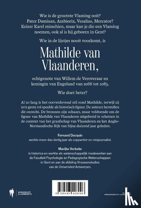 Dacquin, Fernand, Verbeke, Marijke - Mathilde van Vlaanderen
