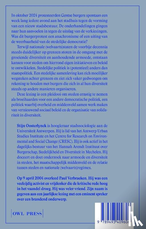 Oosterlynck, Stijn - De stem van de stad